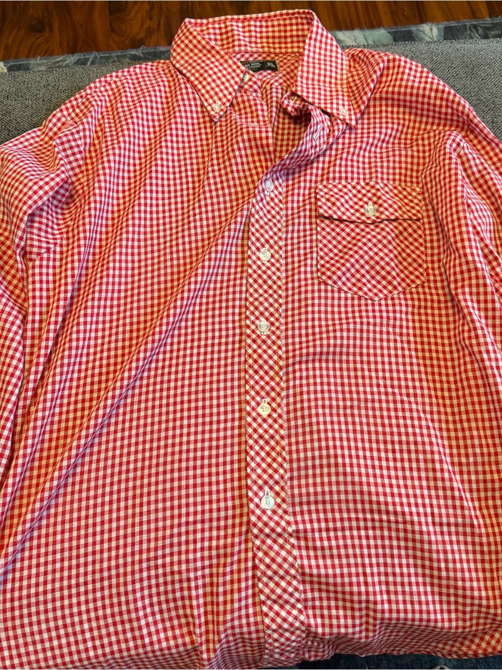 jcpenney Red Gingham Button-Down Shirt